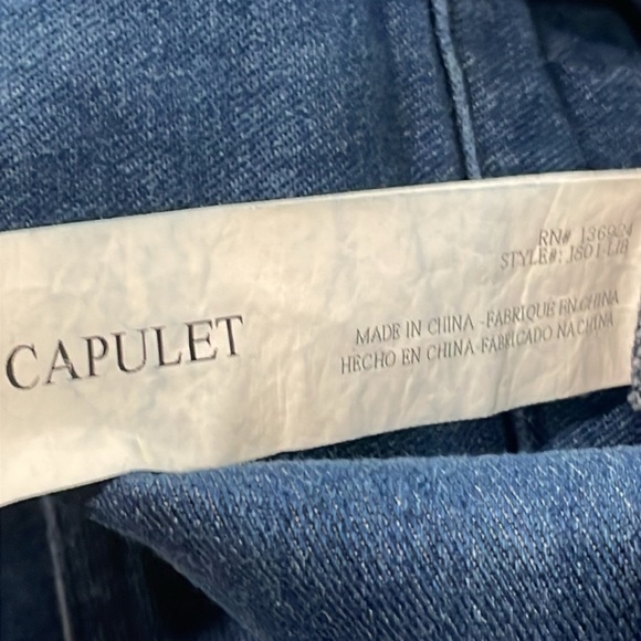 Capulet Lennon high waisted wide leg retro denim overalls size large - Picture 7 of 9